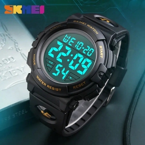 Skmei 1258 Chronograph Không Thấm Nước Nam Điện Tử Người Đàn Ông Đồng Hồ Kỹ Thuật Số <span class=keywords><strong>LED</strong></span> Ngoài Trời Thể Thao Đồng Hồ Đeo Tay Thương Hiệu Hàng Đầu Sang Trọng Ngày Đồng Hồ - Product Image 2