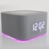 3-in-1 DC 5V Oplaadbare Batterij Natuurgeluiden Relax Wekker Speaker RGB LED Nachtlampje 5-Snelheden Timer voor App Besturing