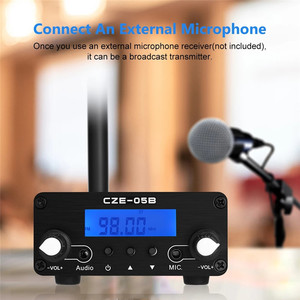 CZE-05B <strong>FM</strong> Transmitter, 76~108MHz Digital LCD Wireless Stereo Broadcast with Antenna, Built-in PLL <strong>FM</strong> Transmitter <strong>Radio</strong> Stereo - Product Image 6