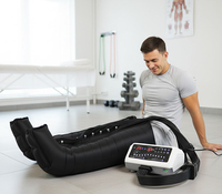 Máquina de Compresión Neumática Negra de 12 Cámaras Premium para Drenaje Linfático y Recuperación Muscular para Atletas