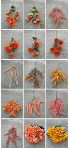 ดอกไม้ประดิษฐ์สีส้มสำหรับงานแต่งงานของตกแต่งบ้าน - Product Image 6