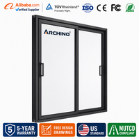 Porte coulissante à cadre fin en aluminium à rupture de pont thermique haute performance avec double vitrage pour projets de véranda résidentielle moderne