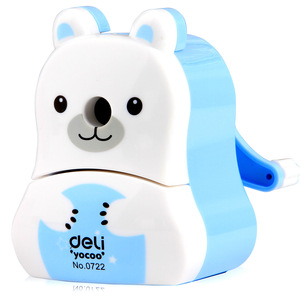 Deli Yocoo Polar Bear Pencil Sharpener Manual Hand Crank Student Cartoon Design No.0722 - Product Image 2