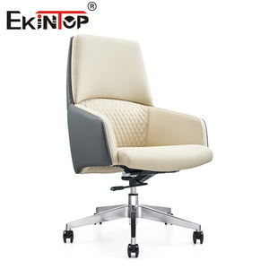 Blanc PU Cuir Exécutif chaise de <span class=keywords><strong>Bureau</strong></span> pour les personnes obèses - Product Image 2