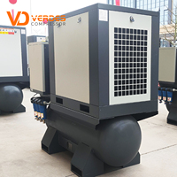 Compresseur d'air électrique 4-en-1 VERDES, compresseur à vis industriel 8 bars, système de compresseur d'air à vis rotatif, compresseur de gaz