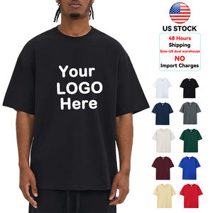 Fornitore all'Ingrosso di T-shirt Personalizzate con Logo, 100% Cotone Traspirante, Basso MOQ, Oversize, Spesse, T-shirt Semplici Personalizzate per Uomo - Product Image 1