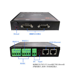 Serveur de périphériques série Ethernet à double port RS232/RS485/RS422, transmission de données transparente, HF-5122 m133 - Product Image 4