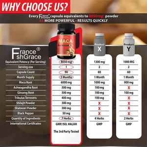 Capsules de Maca personnalisées pour soutenir l'humeur, l'énergie et les performances, extrait de plante, complément alimentaire à base de racine de maca - Product Image 3