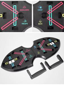 Sistema pieghevole per flessioni con bande elastiche di resistenza e corda per esercizi di bodybuilding - Product Image 5