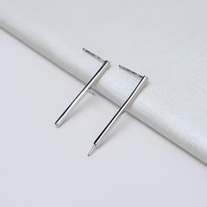 Pendientes de Plata S925 con Perlas para Mujer, Aretes Vacíos Modernos para DIY, Accesorios y Componentes de Joyería Personalizada 4137 - Product Image 3