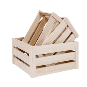Retro Wooden Display <b>Box</b> Rectangular White Gray Green Blue Natural Wood Color Dustproof <b>Storage</b> Home Decorative <b>Storage</b> Boxes - Product Image 2