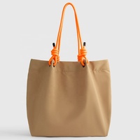 Sac fourre-tout personnalisé avec logo imprimé, réutilisable, tendance, pour le quotidien, les voyages, le shopping, avec poignées en corde de nylon
