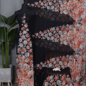 Chất Lượng Cao Tươi Hoa Phong Cách Châu Âu Tinh Khiết 8.5Mm 100% Lụa Satin Georgette Voan Kỹ Thuật Số In Lụa Vải - Product Image 3