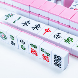 Custom Hand-Washed <b>Mahjong</b> <b>Set</b> Portable Melamine Tiles For Chess And Card Entertainment Universal Use - Product Image 4