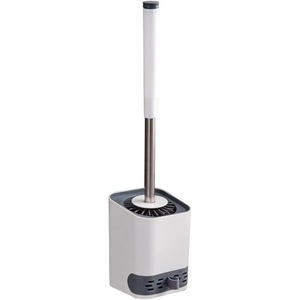 Escobilla de Inodoro Higiénica de PP con Diatomita, Escobilla de Baño de Acero Inoxidable y Silicona para Colgar en la Pared con Soporte - Product Image 1
