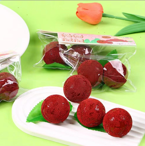 Jouets sensoriels moelleux motif baies rouges, 2 pièces/sac, balles anti-stress à presser, jouets fantaisie en forme de fruits pour enfants garçons et filles - Product Image 3