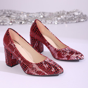 Zapatos de Tacón Alto con Estampado de Serpiente para Mujer, Sandalias de Tacón Alto, Diseño Clásico, Cómodas, Cierre Deslizante, Tendencia de Moda Primavera Verano - Product Image 4
