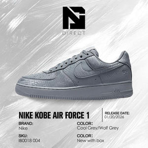 Kobe Bryant X <span class=keywords><strong>Nike</strong></span> Air <span class=keywords><strong>Force</strong></span> 1 Low 'cool Grey' Chaussures de créateur tendance pour hommes Nouvelle tendance Chaussures décontractées pour la marche - Product Image 6