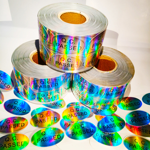 สติกเกอร์กันน้ำสีเงินแบบเลเซอร์ ผ่านการตรวจสอบคุณภาพ (QC) สำหรับการควบคุมคุณภาพสินค้าคงคลังในคลังสินค้า - Product Image 6