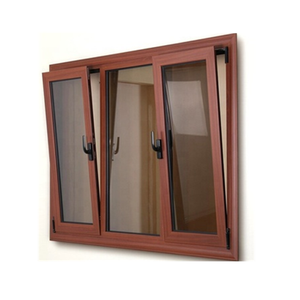 Thiết kế mới nhất Màu Nâu Hạt gỗ màu PVC nghiêng và biến cửa sổ - Product Image 1