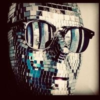 Mascarade de cosplay, accessoires de fête d'halloween, miroir argenté, masque de boule disco