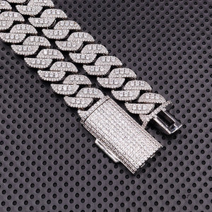 Collares de Venta caliente en Europa y América 13MM Fabricantes transfronterizos en Europa y América Diamante de mosaico con incrustaciones de plata - Product Image 5