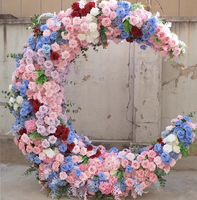 Nouveauté : Support de fleurs artificielles en forme d'arche de lune, toile de fond de mariage, support floral en forme de croissant, accessoires de décoration pour demande en mariage, fête