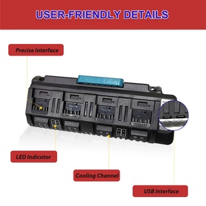 <span class=keywords><strong>Chargeur</strong></span> <span class=keywords><strong>rapide</strong></span> 3A*4 BS1418 à 4 ports, remplacement pour batterie <span class=keywords><strong>Bosch</strong></span> 14,4V/<span class=keywords><strong>18V</strong></span> pour <span class=keywords><strong>chargeur</strong></span> 14,4V/<span class=keywords><strong>18V</strong></span> BAT609/BAT614/BAT618 - Product Image 5