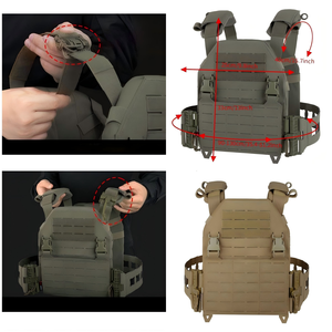 Gilet Tattico Leggero 0,8kg in Poliestere 500D, Portapiastre IIIA <span class=keywords><strong>IIII</strong></span> IV per Uomo - Product Image 2
