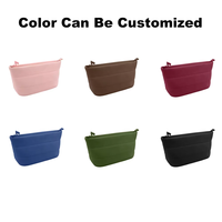 Pochette de maquillage en néoprène matelassé imperméable avec logo personnalisé pour femmes, pour le rangement des articles de toilette en voyage
