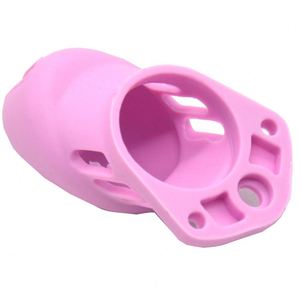 Longue taille 10*3.8cm Silicone Cock Cage doux gode oiseau verrouillé pénis anneau Cage, Silicone souple Cock Cage mâle chasteté dispositifs - Product Image 4