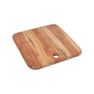 Planche à découper en bois d'acacia de forme carrée Planche à découper épaisse polyvalente pour servir les ustensiles de cuisine de la maison et du restaurant - Product Image 2