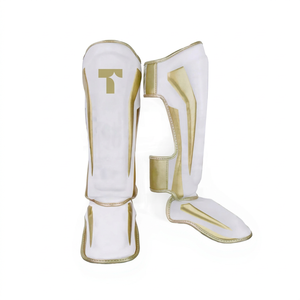 Protège-tibias en cuir respirant – Protection professionnelle légère et écologique pour le sport – Confort amélioré - Product Image 1