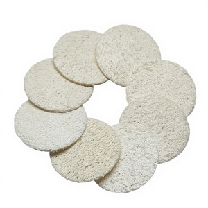 Customized Eco-Friendly Face Wash Sponge for Bath and <b>Body</b> OEM label pack Round-shape Natural Bulk Loofah Sponge - Product Image 2