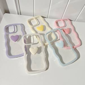 Funda de Teléfono con Líneas Onduladas de Corazón 3D para <span class=keywords><strong>iPhone</strong></span> 16, <span class=keywords><strong>iPhone</strong></span> 11, 12, 14, 13 Pro Max, 15 Plus, XR, X, XS Max, 7, 8, <span class=keywords><strong>SE2022</strong></span>, 2020, Funda Suave - Product Image 2