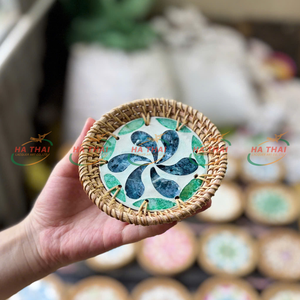 Fabriqué à la main petits plats base de laque incrustation de perles irisées 10-15cm taille 1-1.5cm épaisseur cadeau - Product Image 3