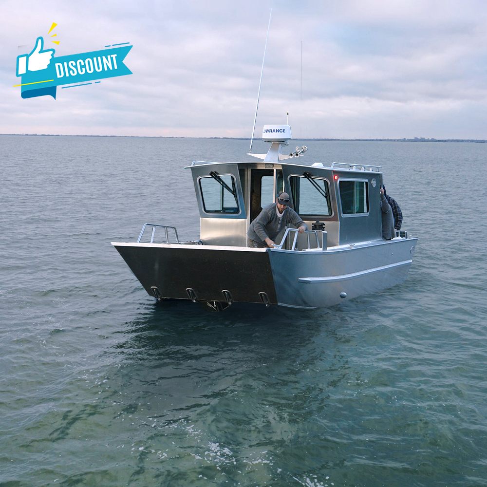 Kinocean-barco de carga de transferencia de pesca, embarcación de aterrizaje de barcaza, barco de aluminio, nuevo, en venta