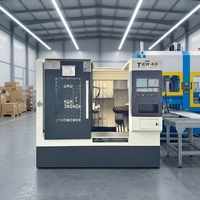 Tour CNC horizontal incliné haute précision et robuste, avec guidage linéaire Taïwan, axe C, tourelle hydraulique et porte-outils simple