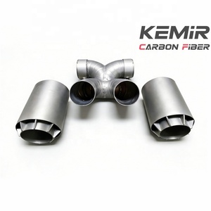Puntas de Escape de Titanio con Tubo en X para Porsche 718 Cayman <span class=keywords><strong>Boxster</strong></span> 981 982 - Product Image 1