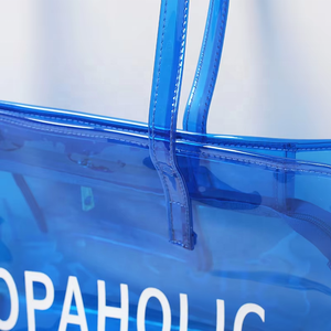 Sac fourre-tout transparent en PVC, grande capacité, écologique, coloré, imperméable, avec logo personnalisé, vente en gros - Product Image 5