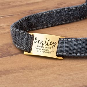 Plaque d'identification personnalisée pour <span class=keywords><strong>chien</strong></span> et <span class=keywords><strong>chat</strong></span>, étanche, en métal, gravée double face, accessoire pour collier - Product Image 4