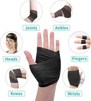 Bande de sport en mousse de polyuréthane souple pré-enserrée de 7 cm x 27 m – Bandes de maintien élastiques respirantes pour poignets, soutien et protection des muscles et des genoux, utilisation en salle de sport
