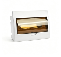 Boîtier de disjoncteur intérieur TSM certifié CE, IP40, couvercle transparent en ABS, panneau de distribution modulaire 16A 230V pour usage résidentiel
