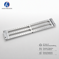 Rail de guidage optique en alliage d'aluminium sur mesure de précision CNC avec usinage par électroérosion à fil et usinage CNC, tolérance de haute précision