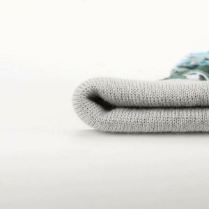 Chapeau d'hiver unisexe personnalisé en acrylique de haute qualité, bonnet de ski chaud, bonnet en tricot jacquard avec pompon, logo tissé sur étiquette - Product Image 6