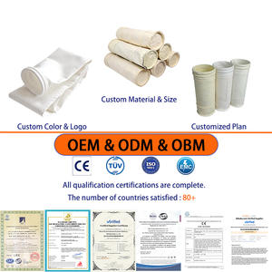 Sac filtrant industriel P84 pour usine d'incinération des déchets, filtration haute efficacité, sac filtrant de poussière - Product Image 3