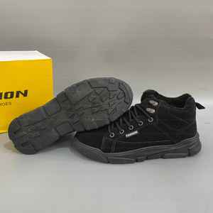 Bottes de neige chaudes en peluche originales de haute qualité pour l'hiver, chaussures de marche extérieures à fond plat pour hommes - Product Image 2