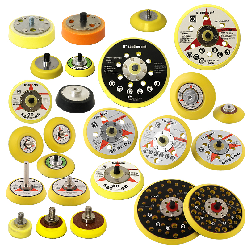 3, 5, 6 дюймов, 125 мм, 150 мм, двусторонний орбитальный крючок и петля для подложки, шлифовальная накладка