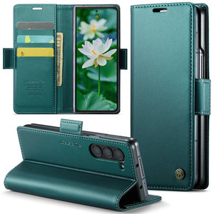 Étui à rabat magnétique en cuir CaseMe <span class=keywords><strong>R20</strong></span> avec support pour Samsung Galaxy Z Fold 6 5 4 7 - Étui compatible avec la recharge sans fil - Product Image 2