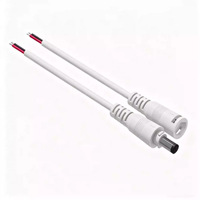 Kabel Ekstensi Daya 12v PVC, Jack DC Industri 5.5 * 2.1mm Male Female ke Ujung Terbuka 2 Pin 5521 5525